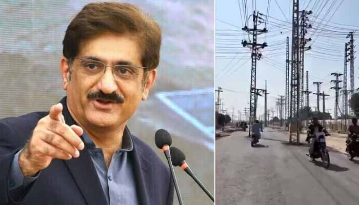 حیدرآباد میں سڑ ک کے بیچ کھمبے چھوڑنا ایک منصوبہ بندی تھی: مراد علی شاہ نے وضاحت دیدی