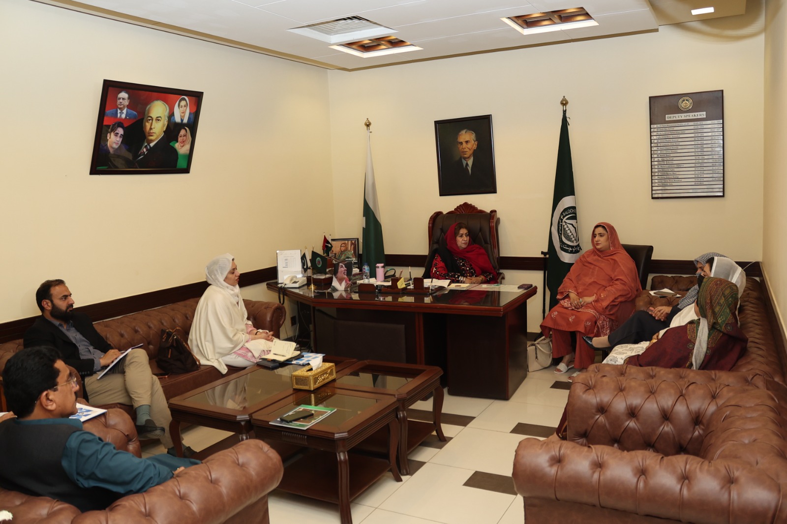 ڈپٹی اسپیکر بلوچستان اسمبلی غزالہ گولہ سے یو این وومن کے وفد کی ملاقات